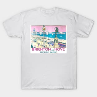 brighton and hove retro concept art T-Shirt